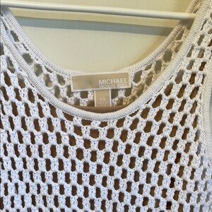 Michael Kors white Crochet Sleeveless dress.